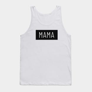 Mama Black and White Block Design Tank Top